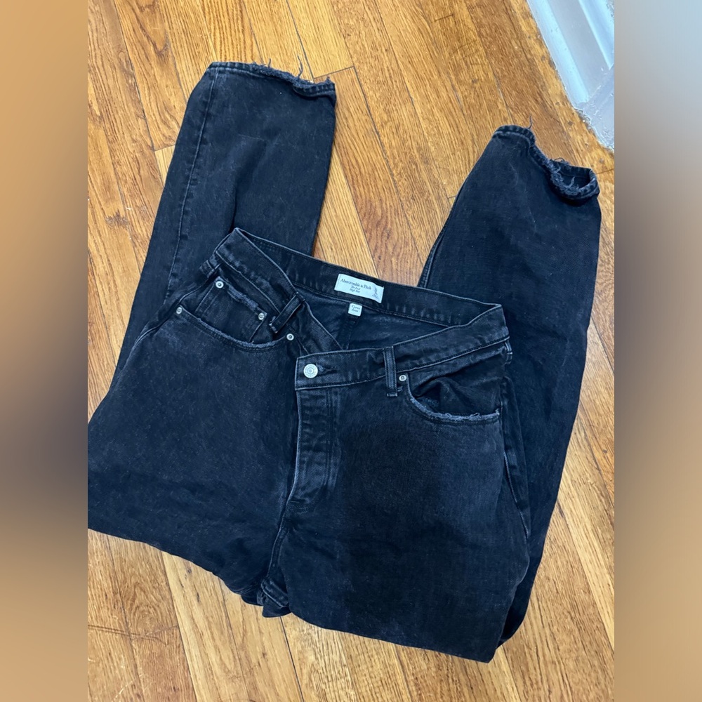 Abercrombie cross waist dad jean